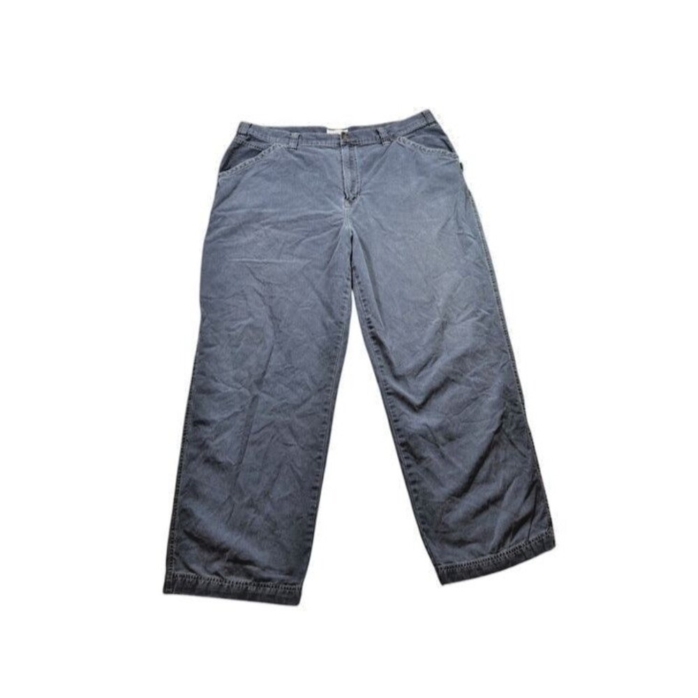 Vintage Y2K Old Navy Pants Mens 42X32 Blue Carpenter Painters Jeans Faded Baggy